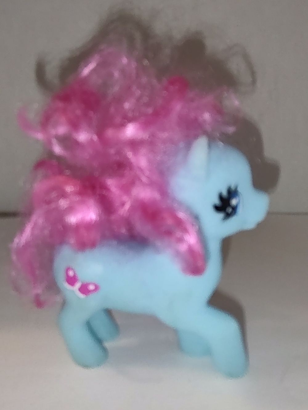 My Little Pony Dolgen Blue with  Tattoo 7 inch Tall Pink Mane and Tail (I2)